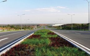 2011年承建的大陸新區(qū)市政東片區(qū)新村１、4路北段道路工程